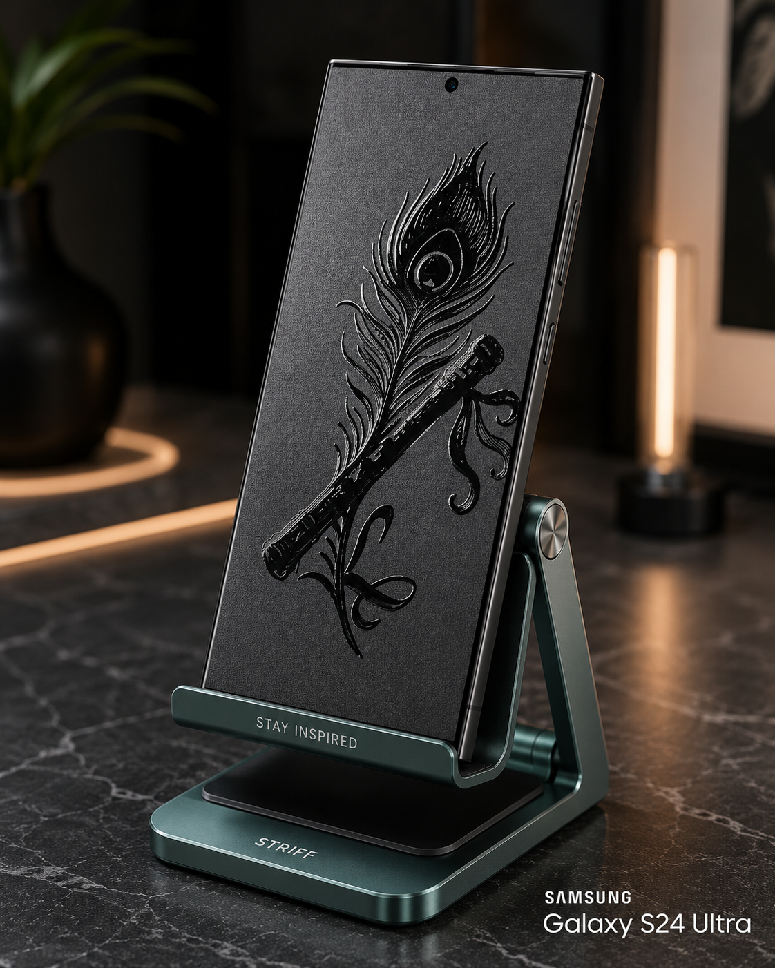 Universal Front Skin Film – Premium Peacock & Flute Design