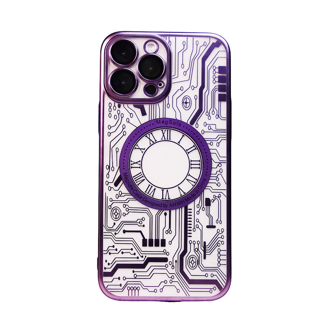 BePro Vintage Transparent MagSafe Case - Purple