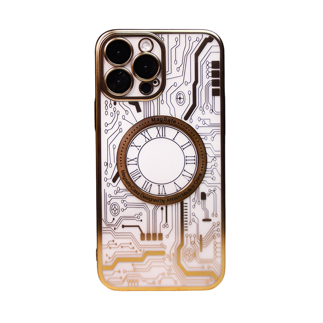 BePro Vintage Transparent MagSafe Case - Golden