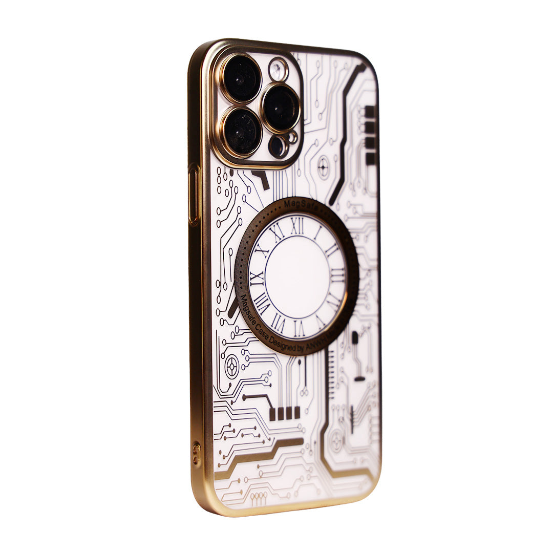 BePro Vintage Transparent MagSafe Case - Golden