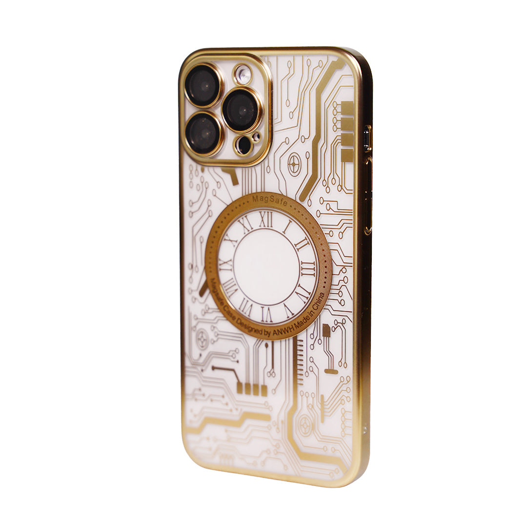 BePro Vintage Transparent MagSafe Case - Golden