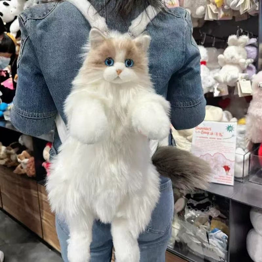 Fluffy Cat Bag - Gray