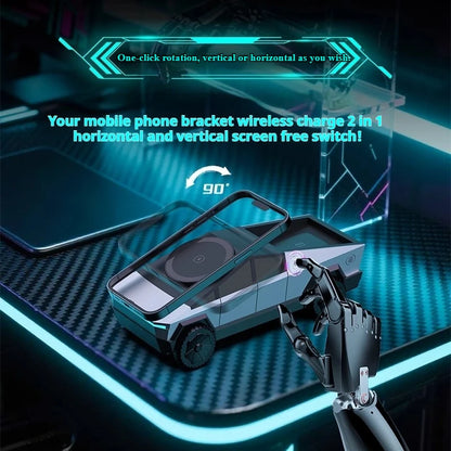 CyberDock Wireless Charging Station, 3-in-1 Rotating Wireless Charger