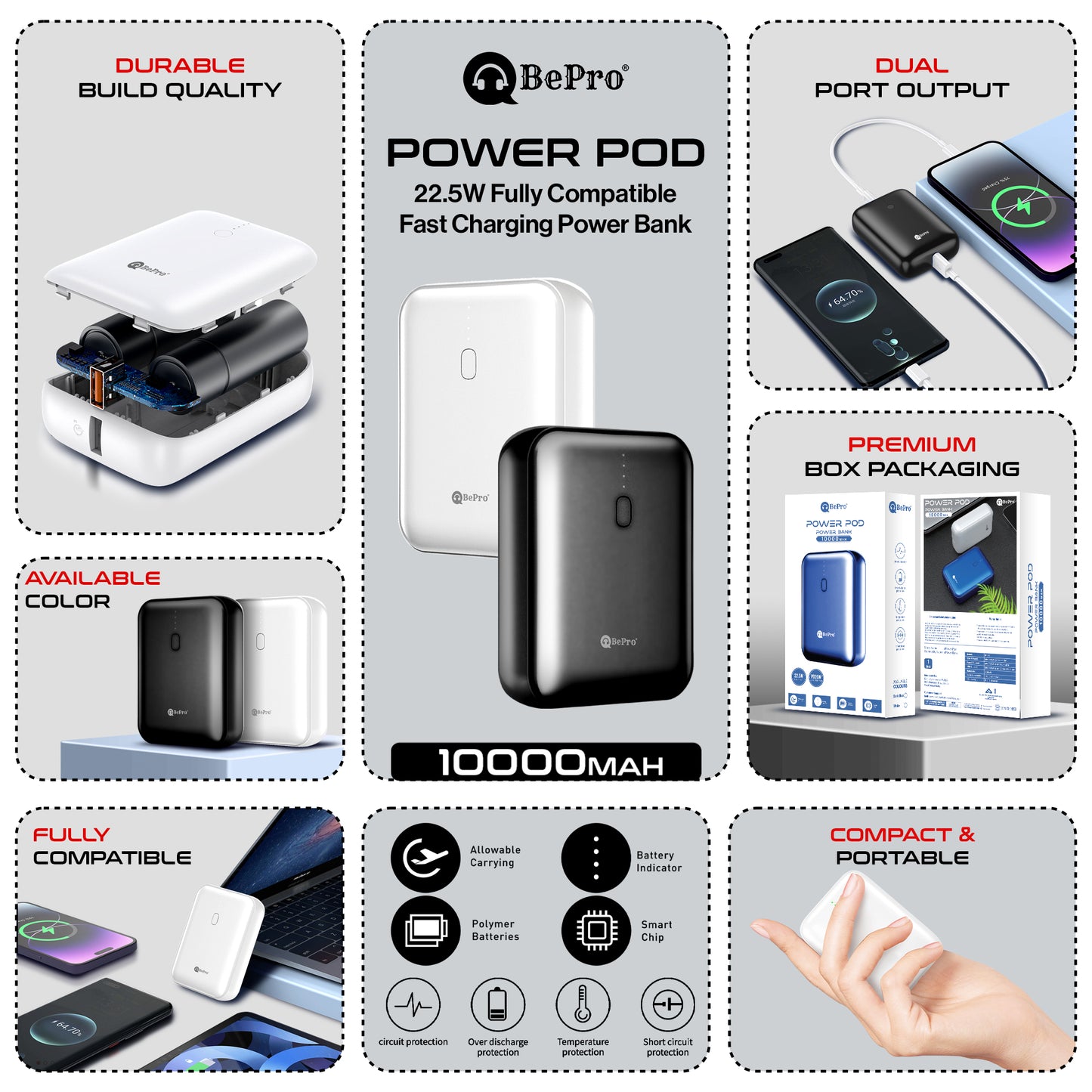 Power Pod Powerbank + All in one cable